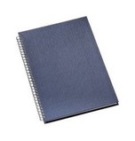 Caderno de Negócios Capa Metalizada Grande Azul