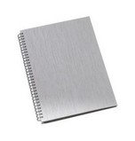 Caderno de Negócios Capa Metalizada Grande Prata